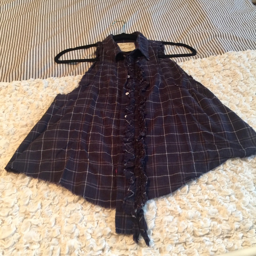 Vintage Havana plaid tank size smal